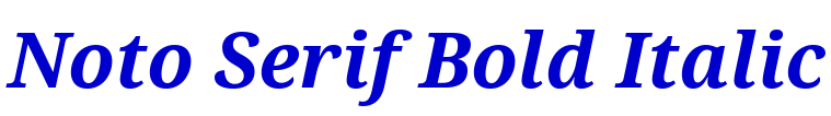 Noto Serif Bold Italic шрифт